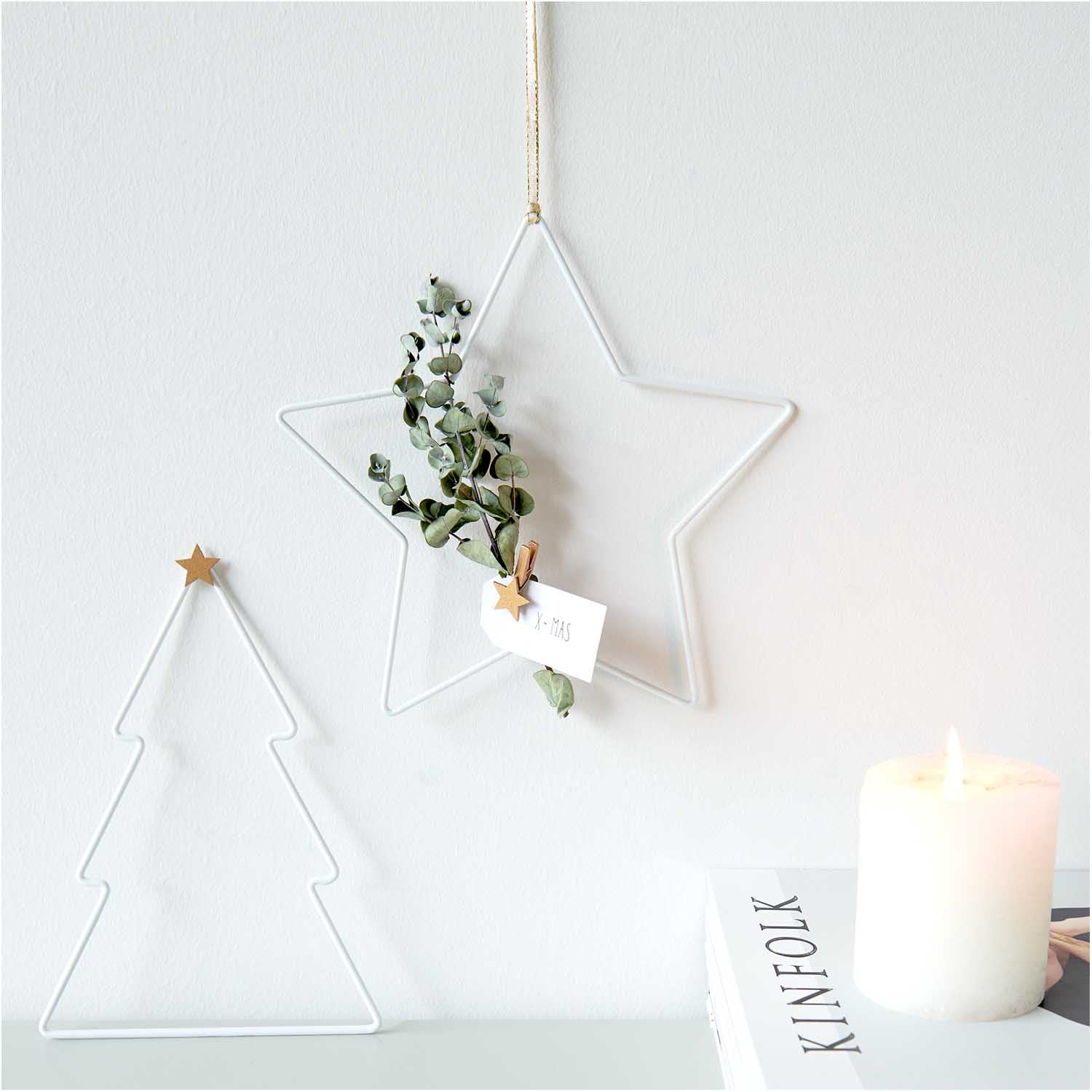 Metallring "Tannenbaum" weiß 3 Größen - Bastelbedarf -> Metall -> Metallringe -> Sonstige Formen von mahina