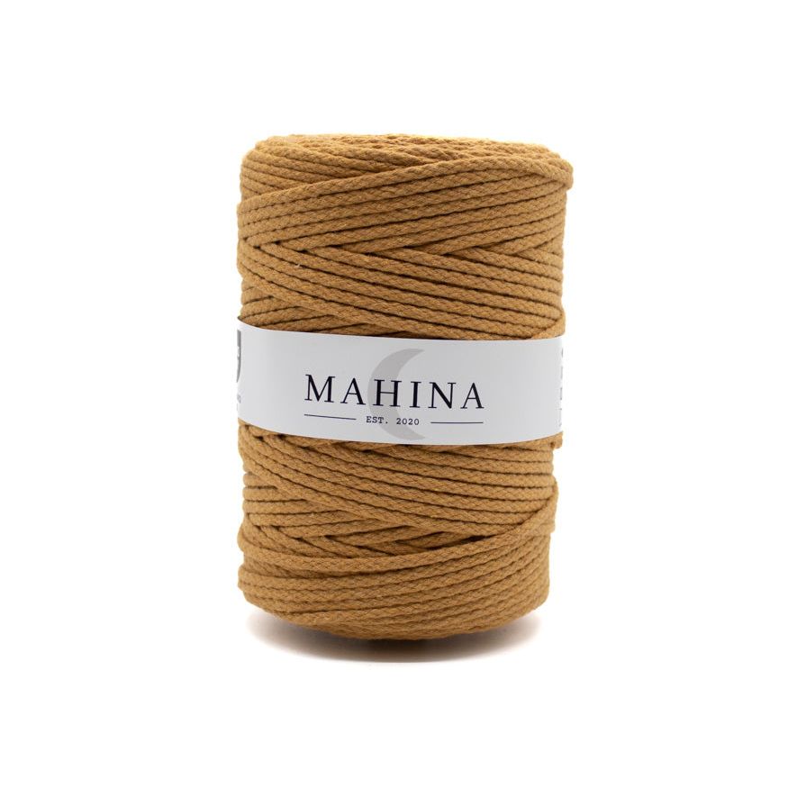 MAHINA Garn 4mm geflochten Honig 200m - mahina