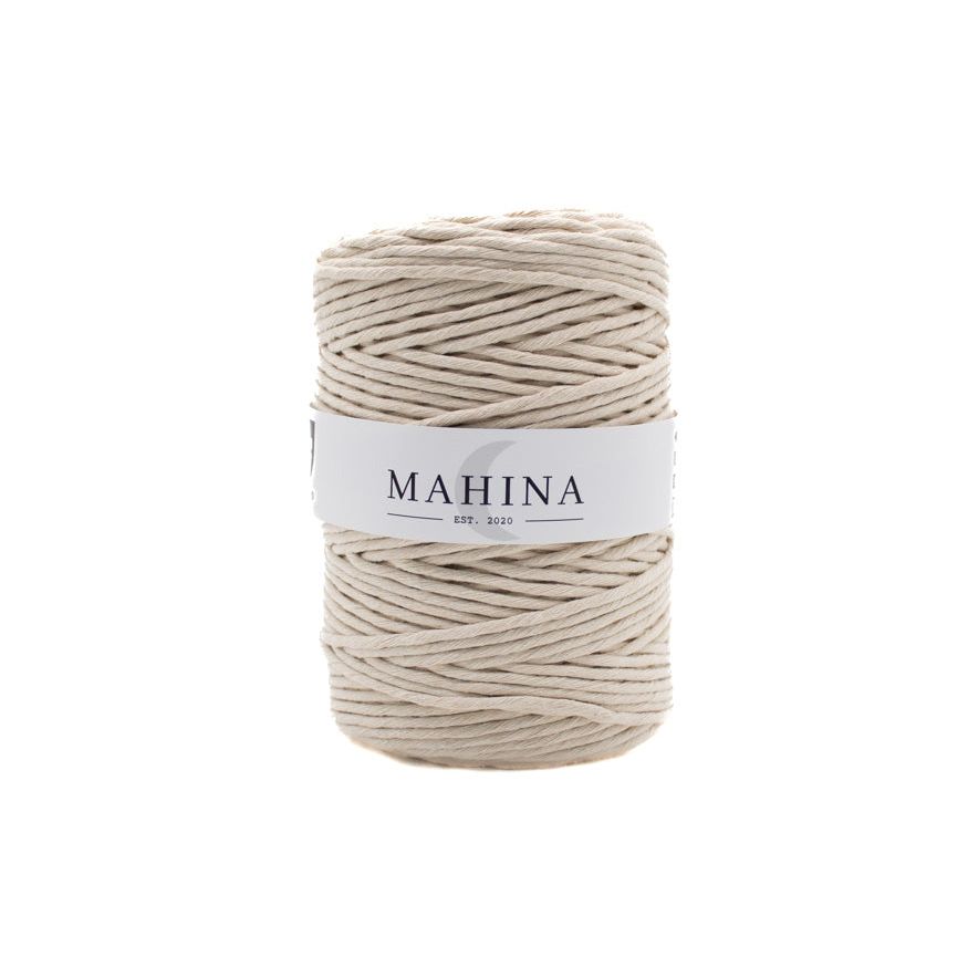 MAHINA Garn 4mm gezwirnt Natur 200m - mahina