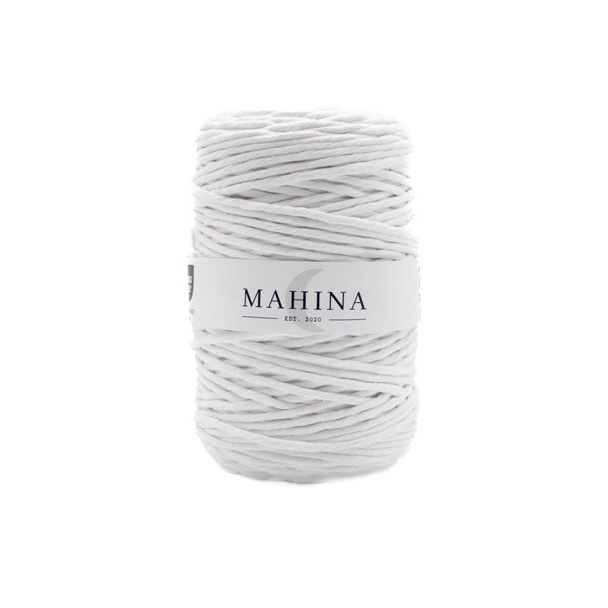 MAHINA Garn 4mm gezwirnt Weiß 200m - mahina