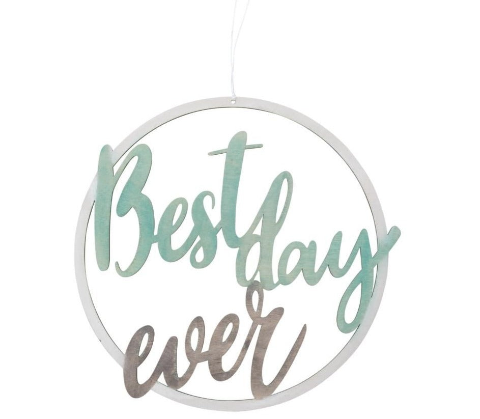 Rayher Holzkranz "Best Day Ever" ø 30cm, FSC Mix Credit - mahina