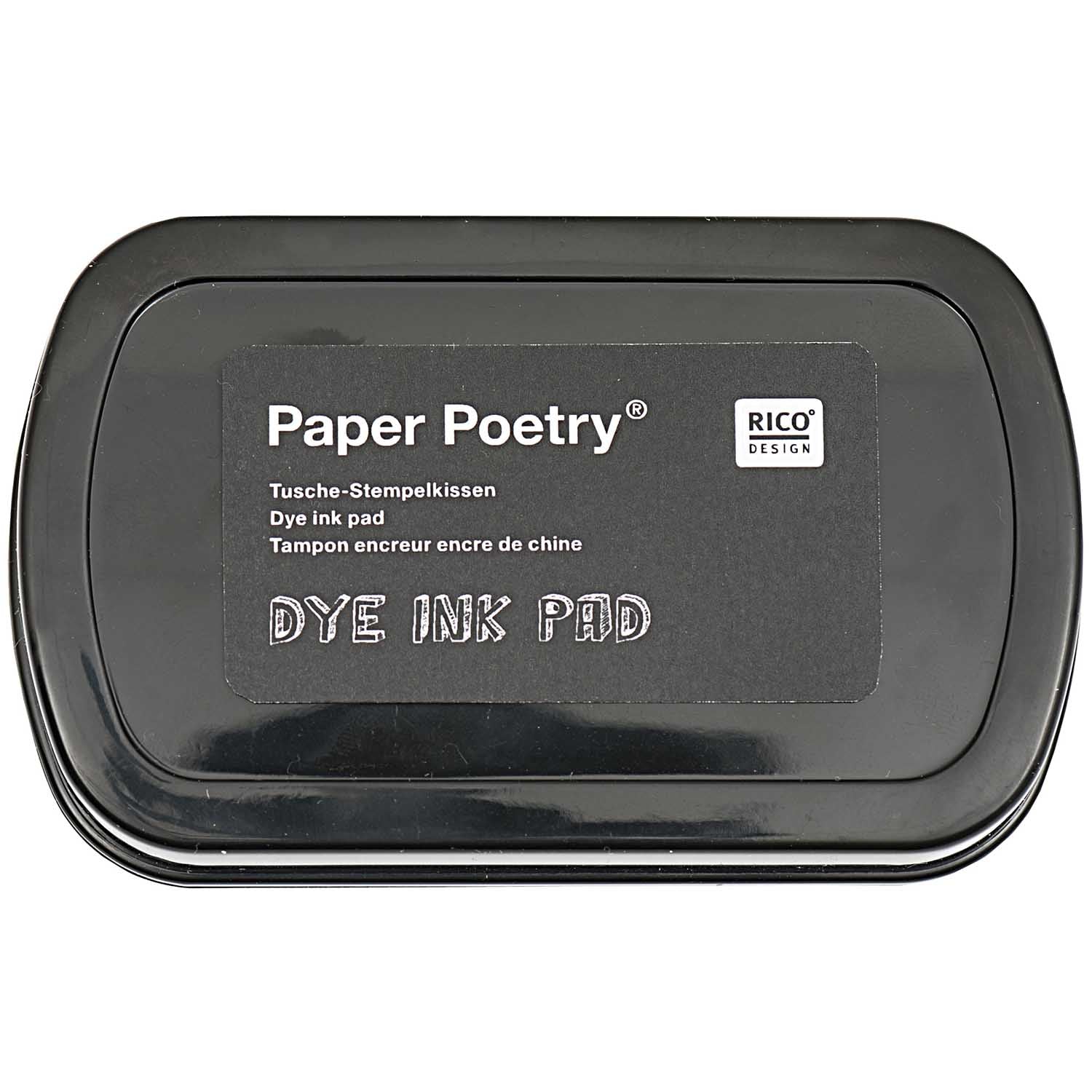 Paper Poetry Tusche Stempelkissen in schwarz, 10x6cm - mahina