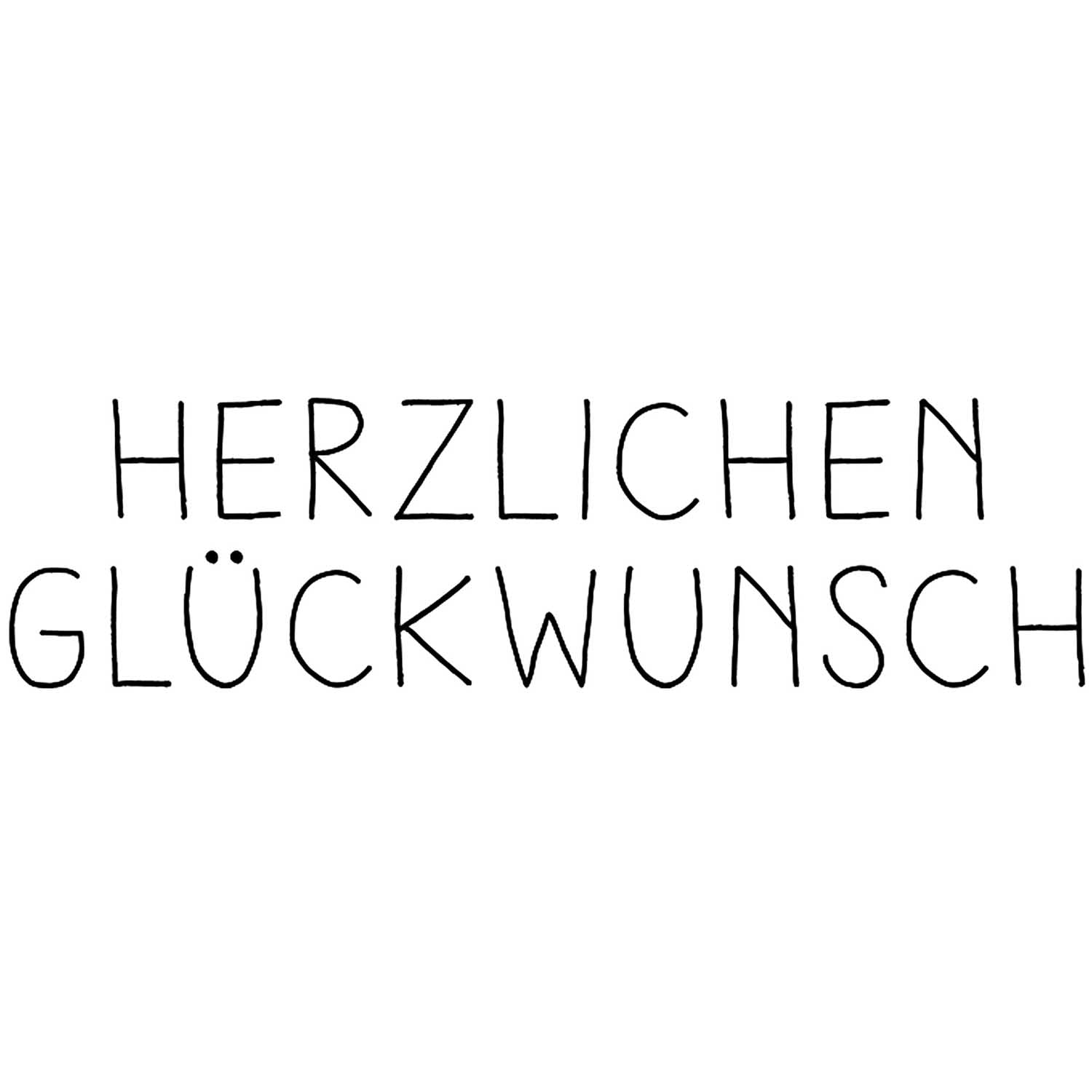 Rico Design Stempel "Herzlichen Glückwunsch" 7,5x2cm - mahina