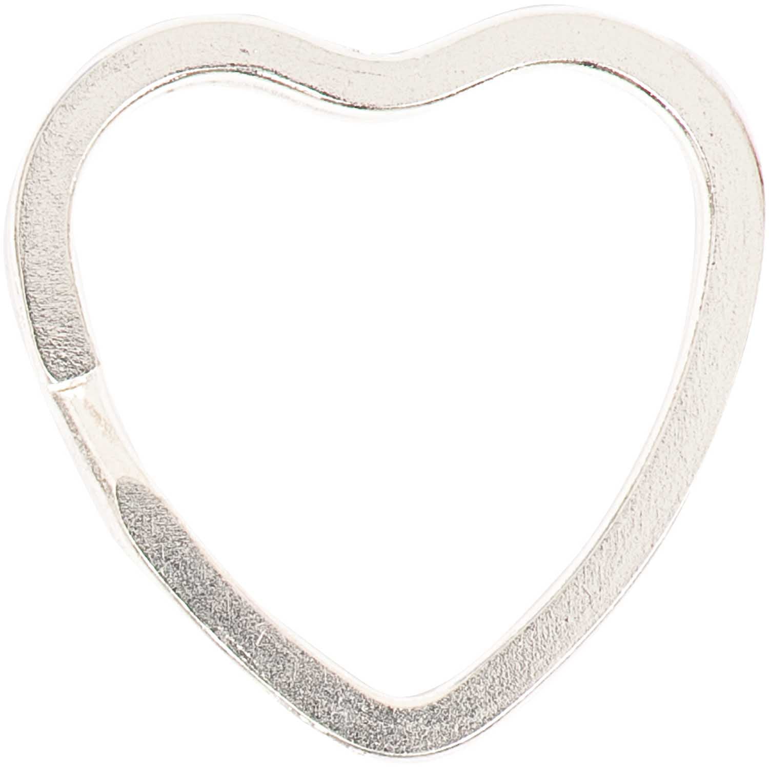 Schlüsselring "Herz" in silber, 32x32mm - mahina