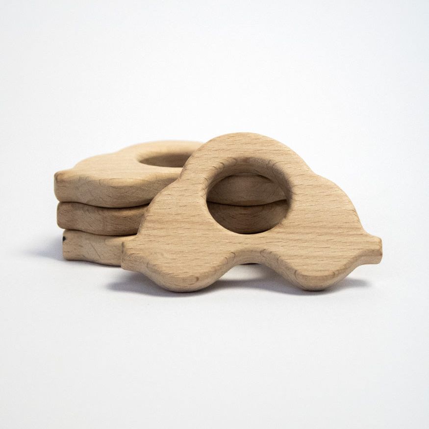Beißring "Auto" aus Buchenholz - mahina