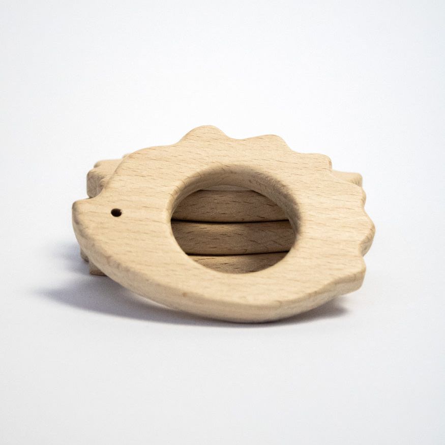 Beißring "Grosser Igel" aus Buchenholz - mahina