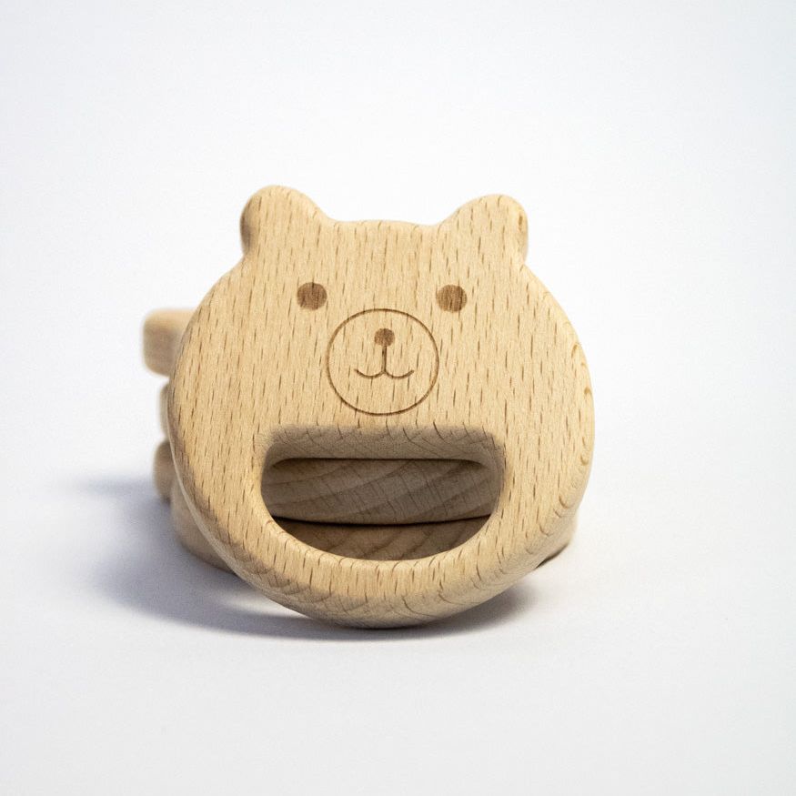 Beißring "Bärenkopf" aus Buchenholz - mahina
