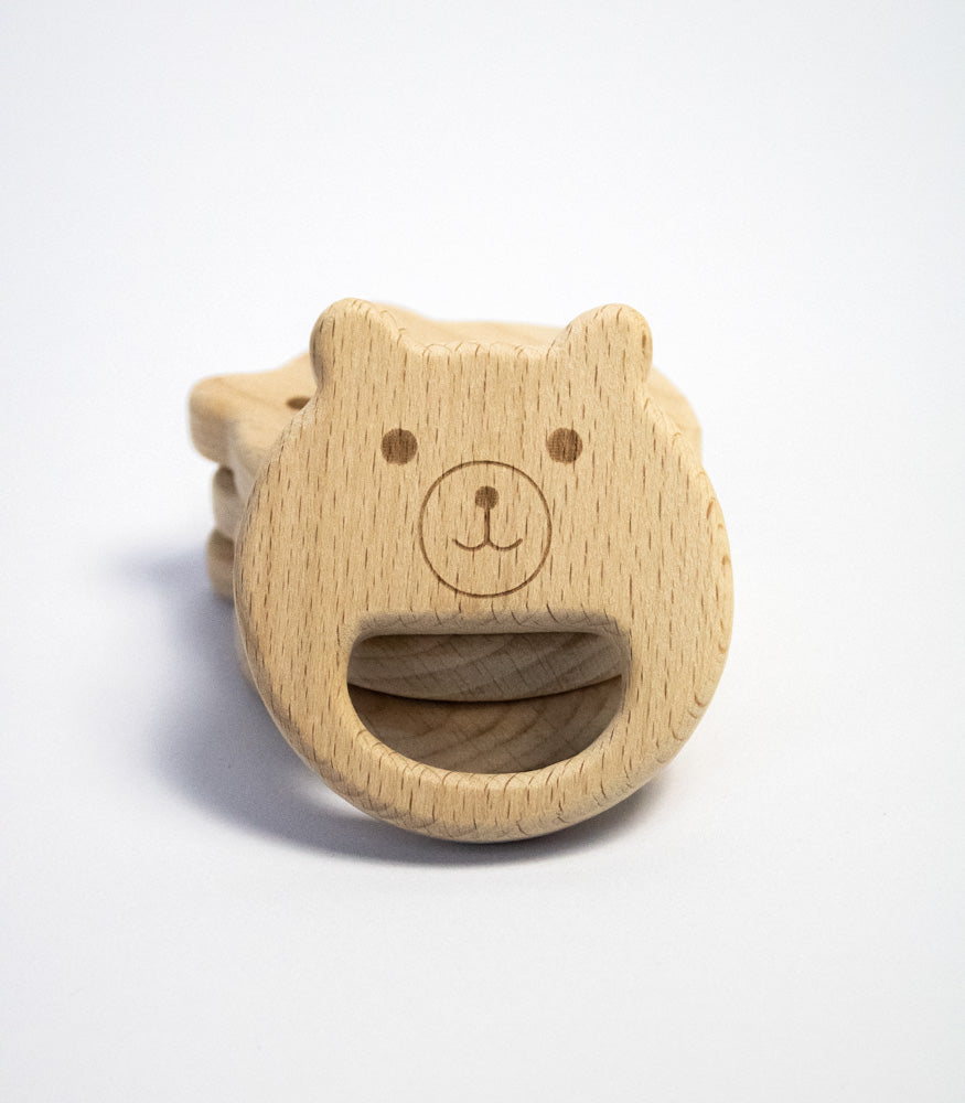 Beißring "Bärenkopf" aus Buchenholz - mahina