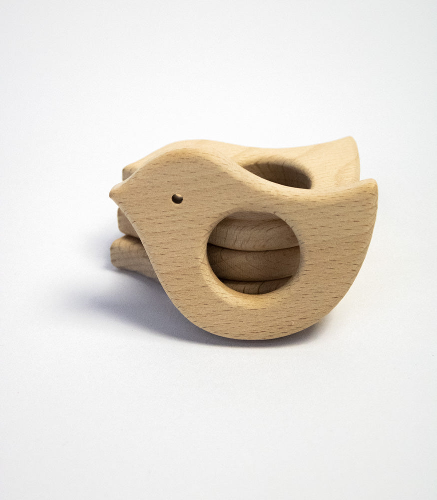 Beißring "Kleiner Vogel" aus Buchenholz - mahina