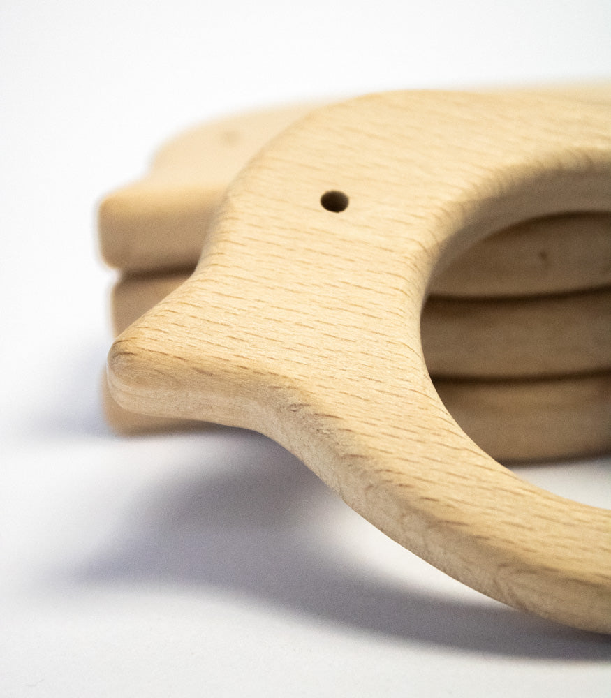 Beißring "Grosser Vogel" aus Buchenholz - mahina