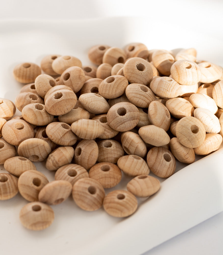 Holzperle "Linse" Buchenholz 12mm - mahina