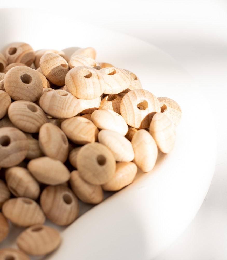 Holzperle "Linse" Buchenholz 12mm - mahina