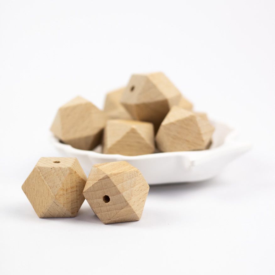 Holzperle "Hexagon" 25mm - mahina