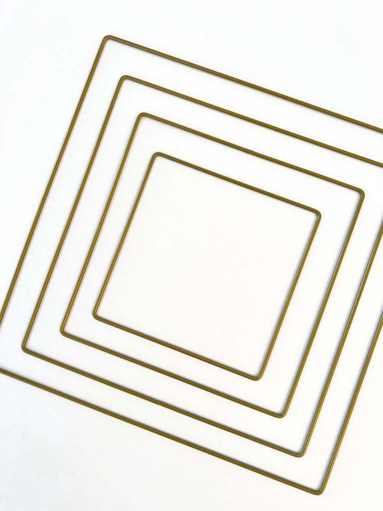 Metallring "Quadrat" in gold, verschiedene Größen - mahina