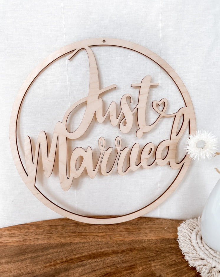 Rayher Holzkranz "Just Married" ø 30cm, FSC Mix Credit - mahina