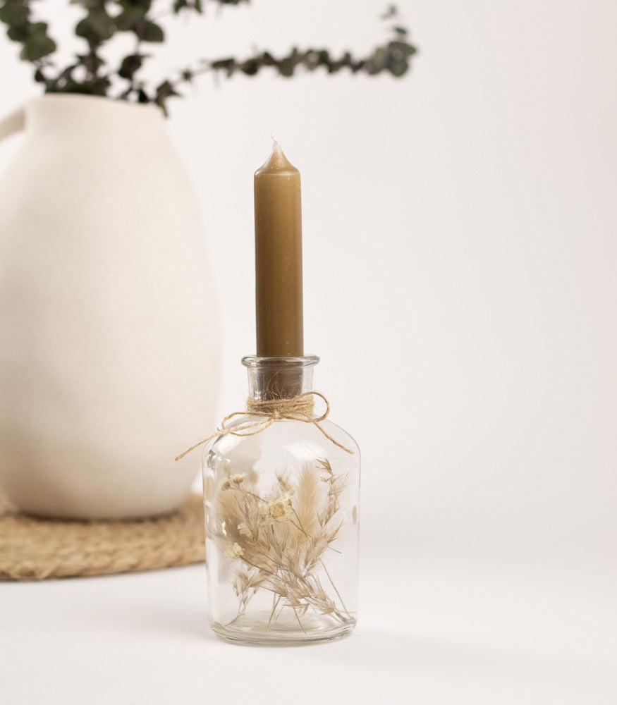 Personalisierbarer Kerzenständer mit Trockenblumen - Interior -> MAHINA Handmade -> Trockenblumen von mahina