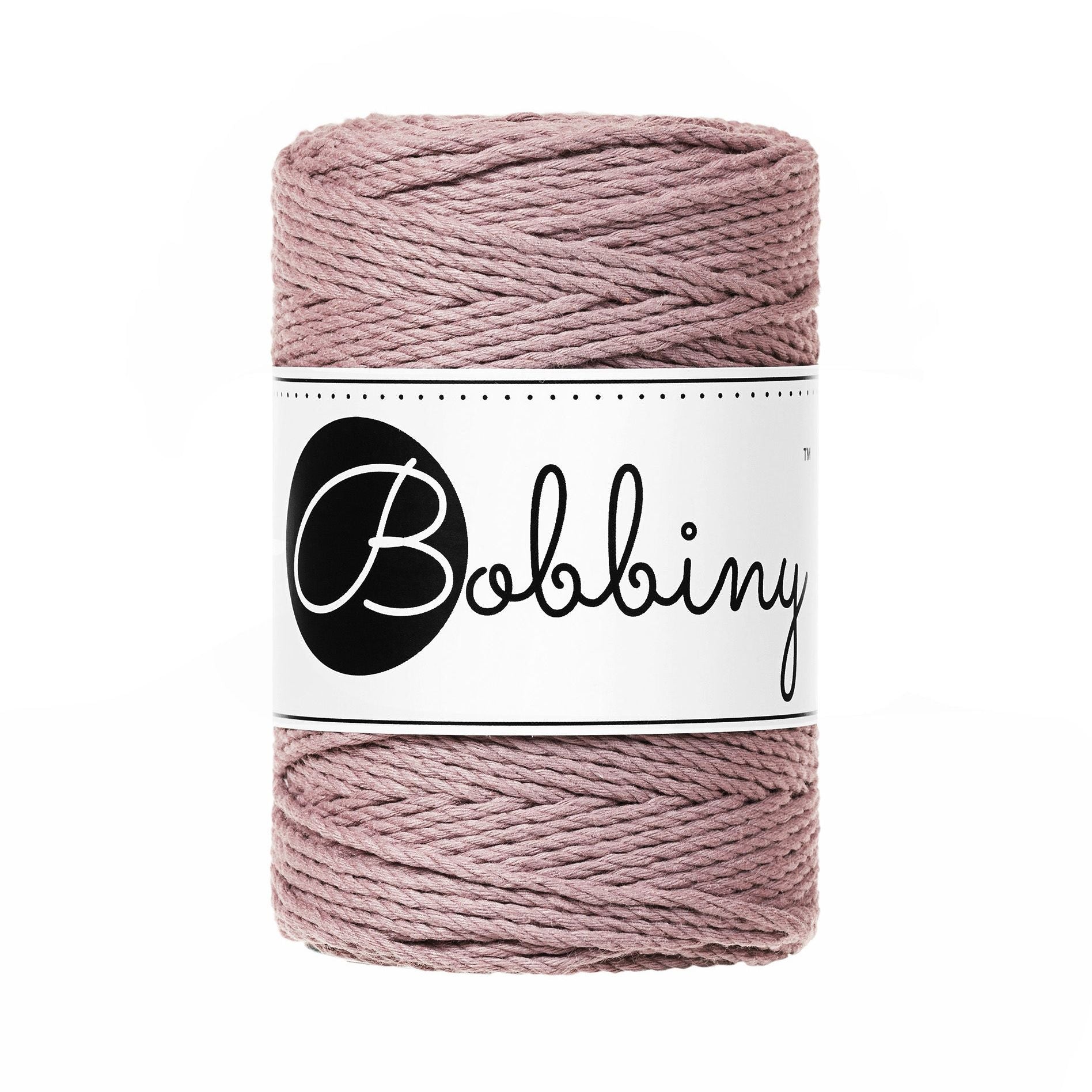 Bobbiny Makramee Garn 1,5mm 3ply Mauve 100m - mahina
