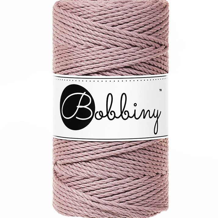 Bobbiny Makramee Garn 3mm 3ply Mauve 100m - mahina