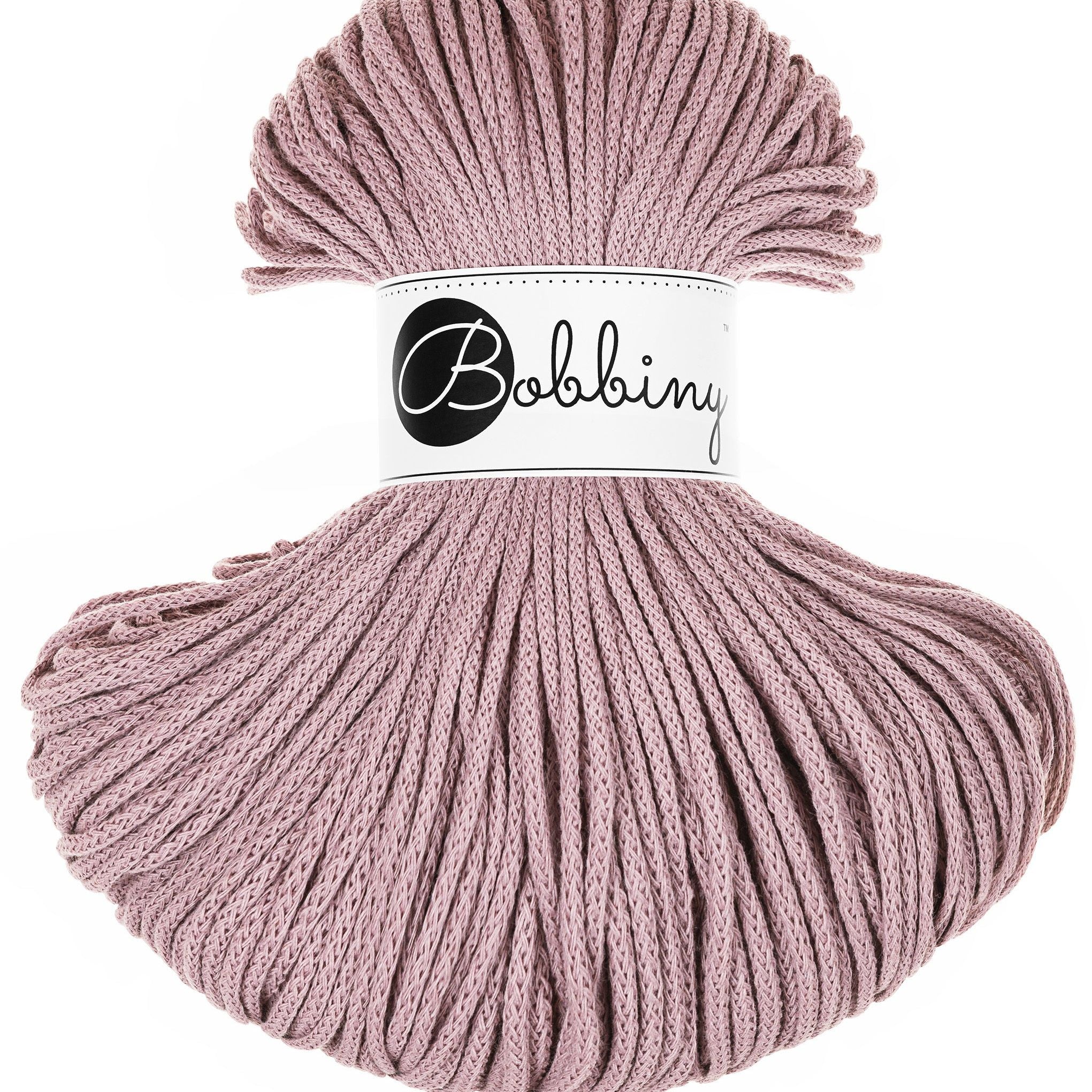 Bobbiny JUNIOR Flechtkordel 3mm geflochten Mauve 100m - Garne > Baumwollgarne > Bobbiny > Geflochten > 3mm von mahina