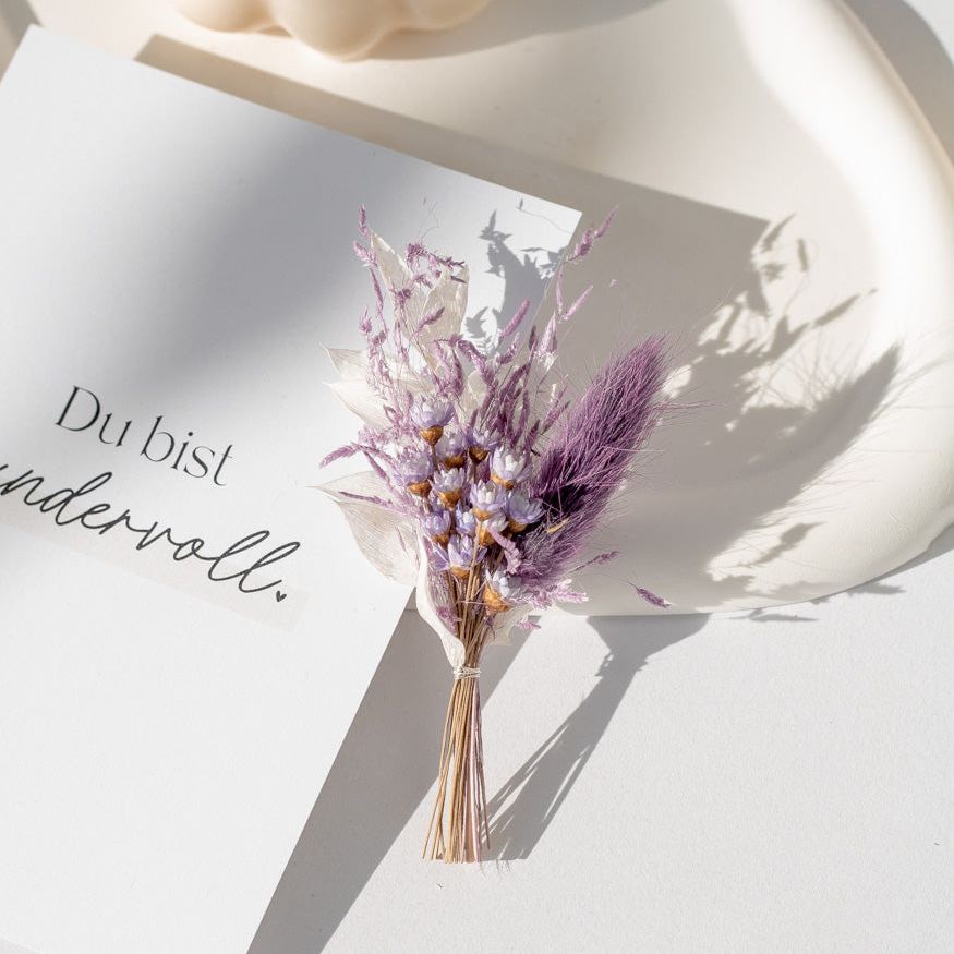 Mini Bouquet aus Trockenblumen "Wild Violet" - mahina