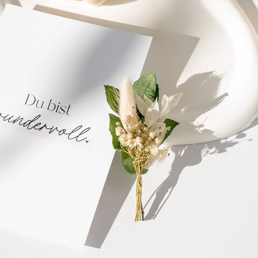 Mini Bouquet aus Trockenblumen "Soft Green" - mahina