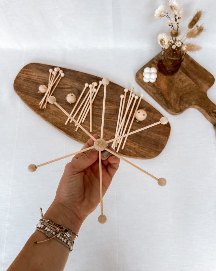 Mobile Stern Holz 6-armig 4 Größen - Bastelbedarf -> Holz -> Mobile von mahina