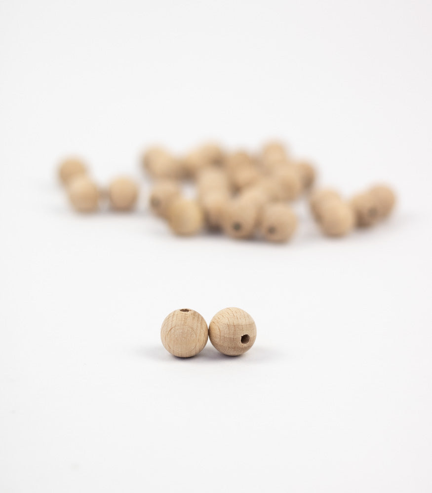 Runde Holzperle "Classic" aus Buchenholz 15mm - mahina