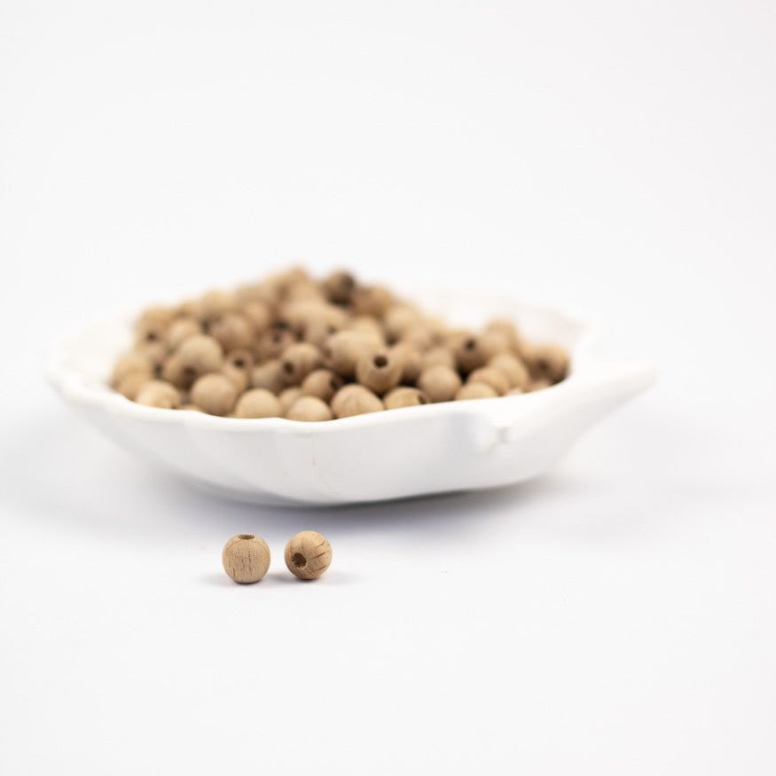 Runde Holzperle "Classic" Buchenholz 8mm - mahina