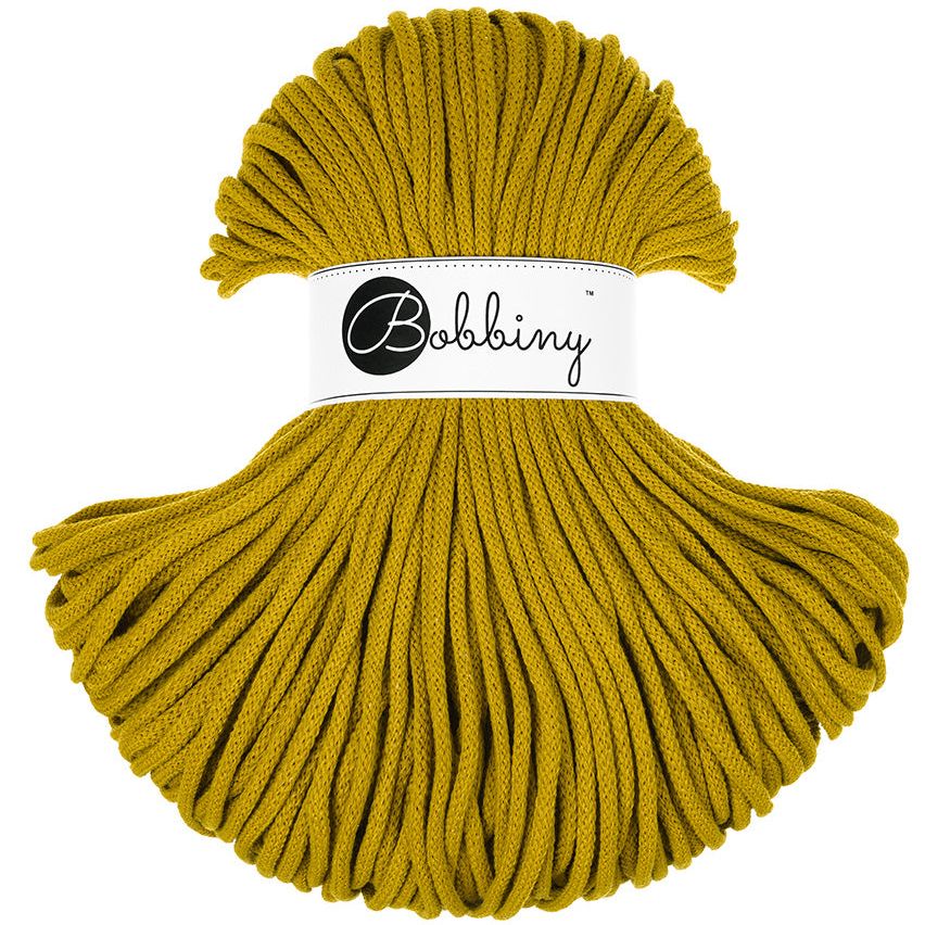 Bobbiny PREMIUM Flechtkordel 5mm geflochten Spicy Yellow 100m - mahina