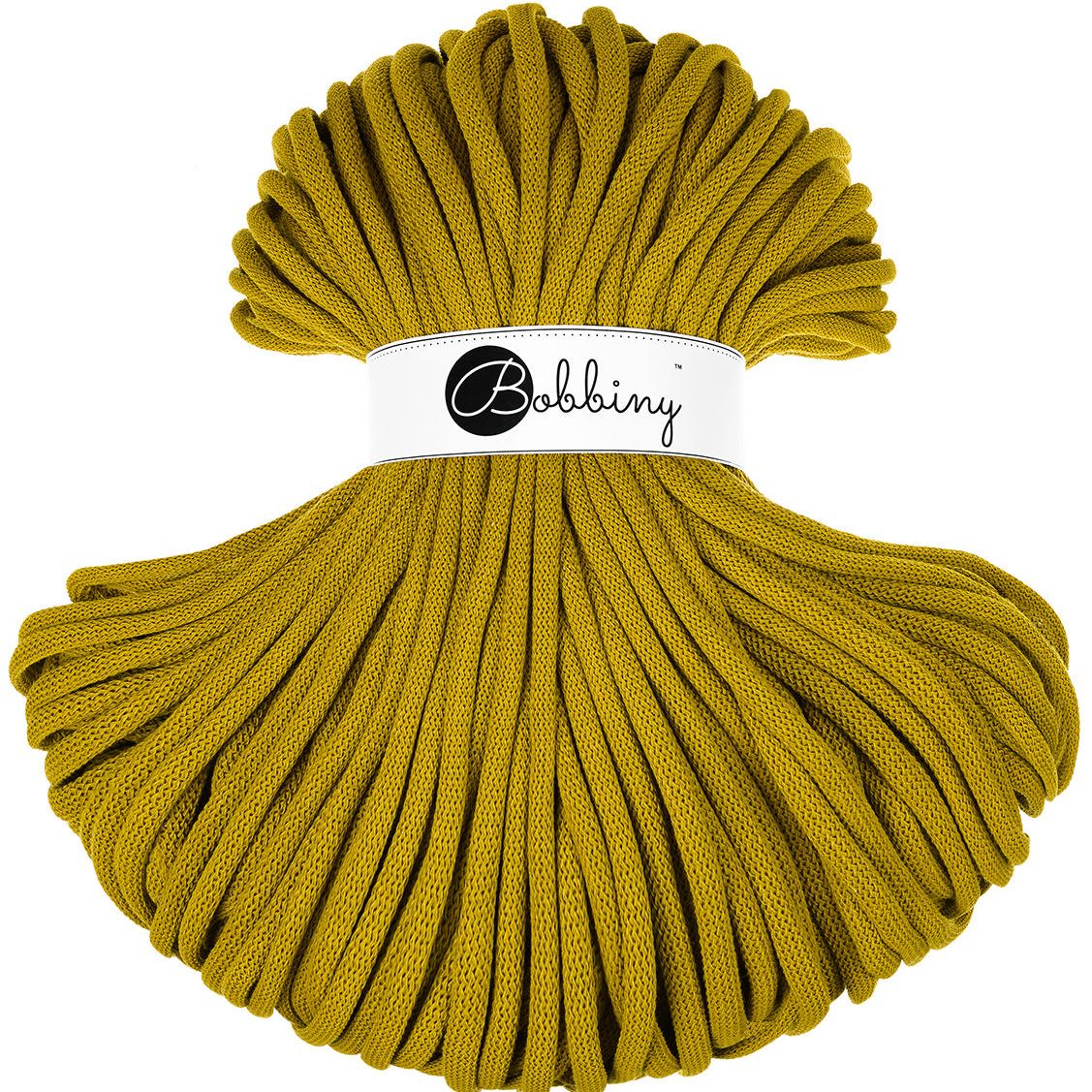 Bobbiny JUMBO Flechtkordel 9mm geflochten Spicy Yellow 100m - mahina