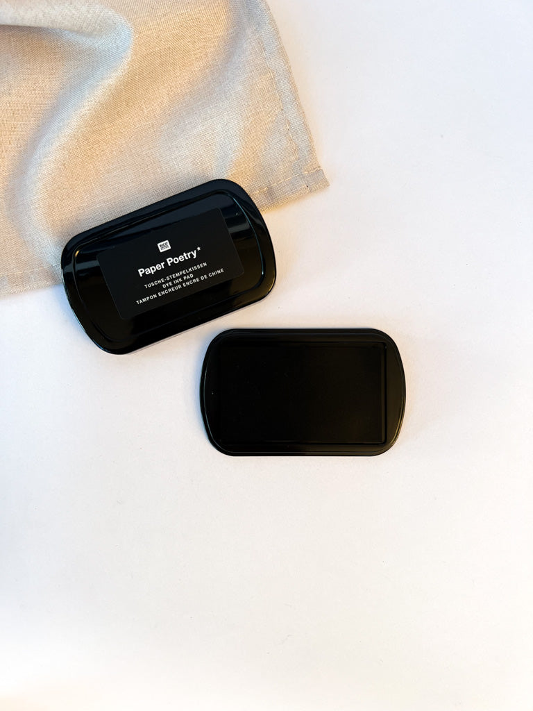 Paper Poetry Tusche Stempelkissen in schwarz, 10x6cm - mahina