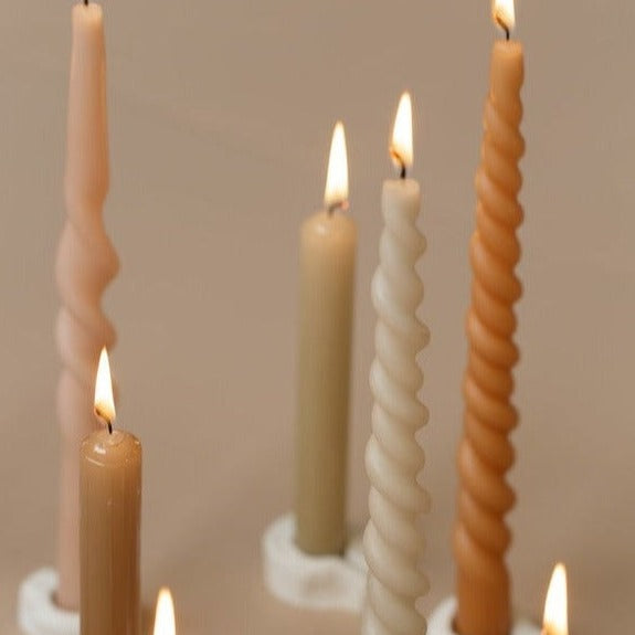 Kerze "Swirl" 2,1x29cm 2 Stück 10 Farben - Interior > Dekoration > Kerzen von mahina