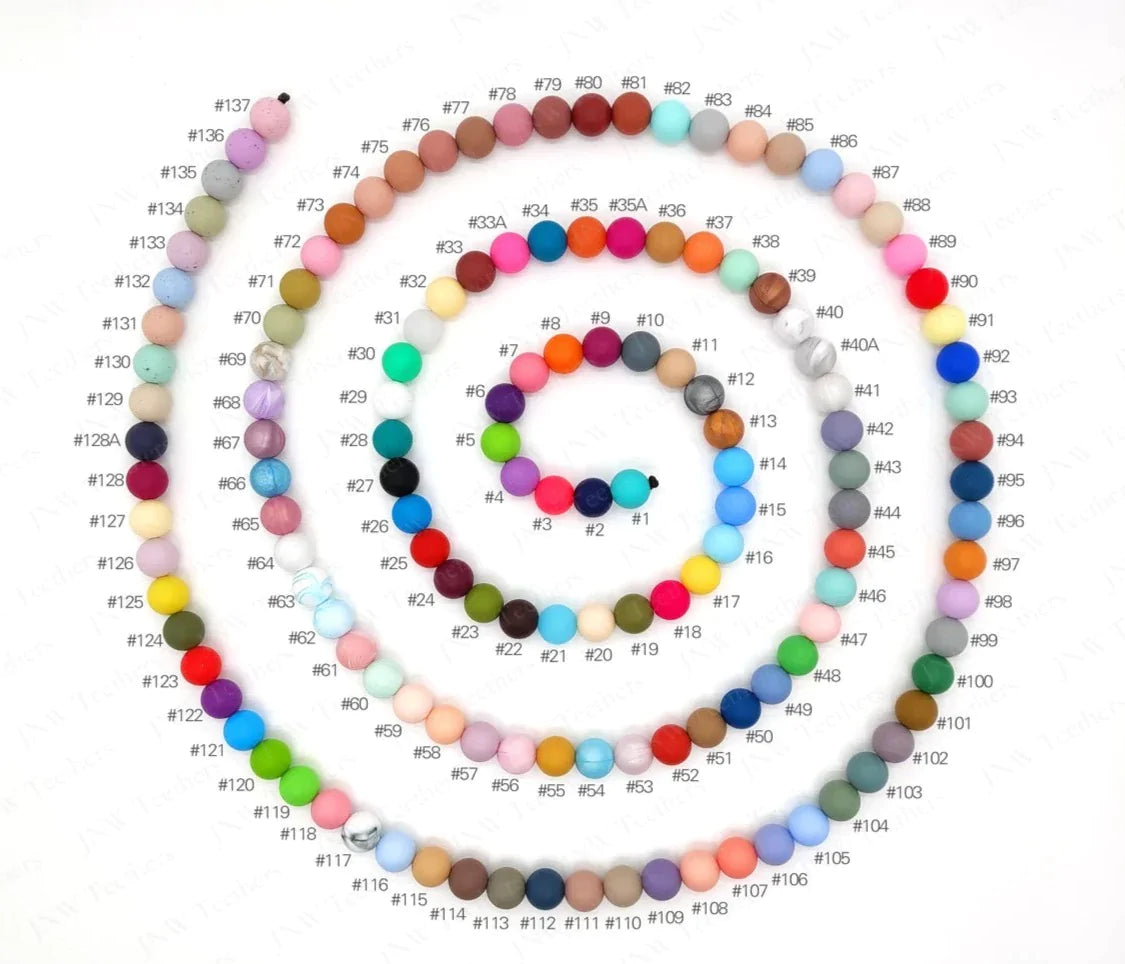 Runde Silikonperle 12mm Farbe 1 - 66 - Bastelbedarf -> Silikon -> Silikonperlen -> Rund von mahina