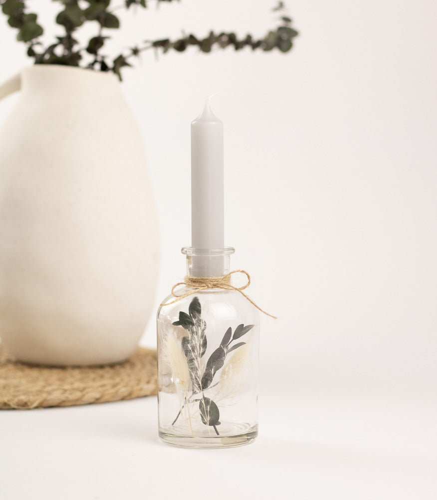 Personalisierbarer Kerzenständer mit Trockenblumen - Interior -> MAHINA Handmade -> Trockenblumen von mahina