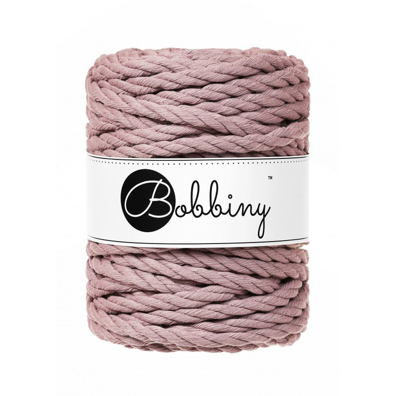 Bobbiny Makramee Garn 9mm 3ply Mauve 30m - mahina