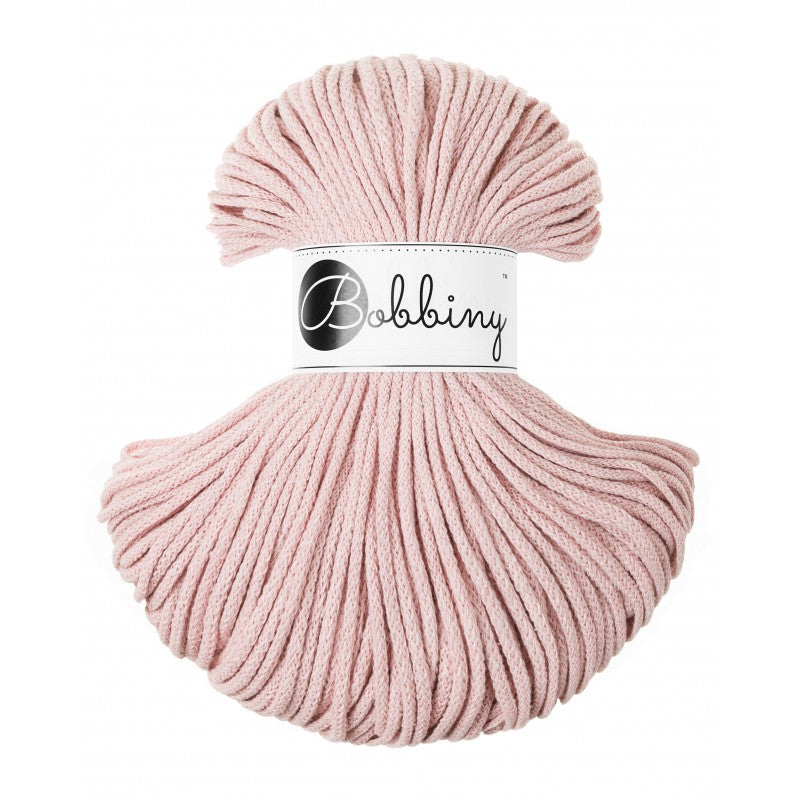 Bobbiny JUNIOR Flechtkordel 3mm geflochten Pastel Pink 100m - mahina