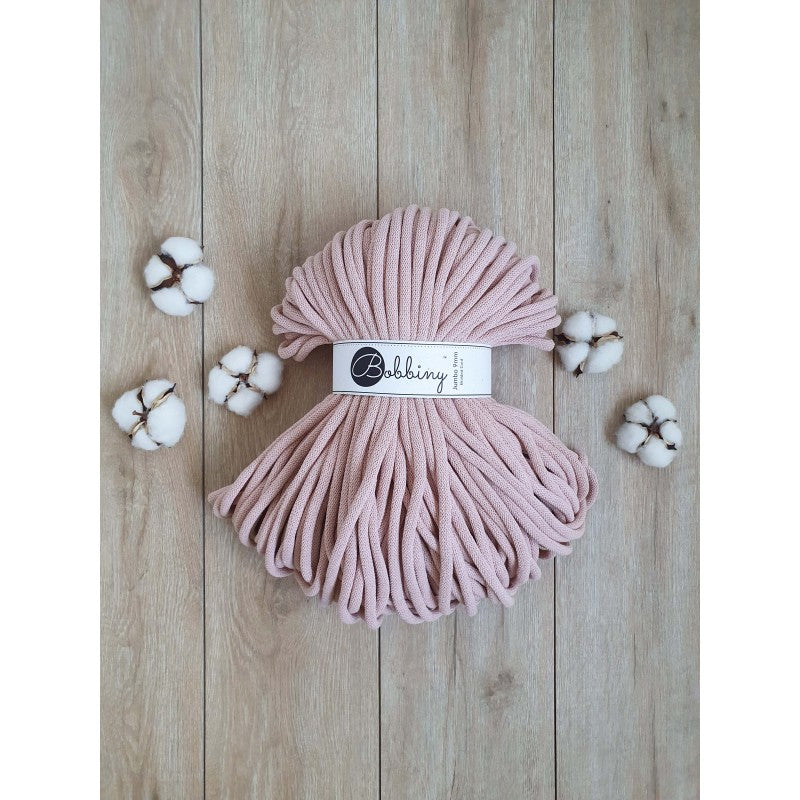 Bobbiny JUMBO Flechtkordel 9mm geflochten Pastel Pink 100m - Garne > Baumwollgarne > Bobbiny > Geflochten > 9mm von mahina