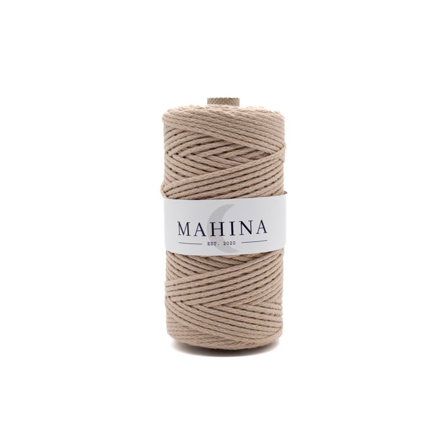 MAHINA Garn 2mm geflochten Beige 150m - Garne > Baumwollgarne > Pferdeseile > Geflochten > 2mm > 150m von mahina