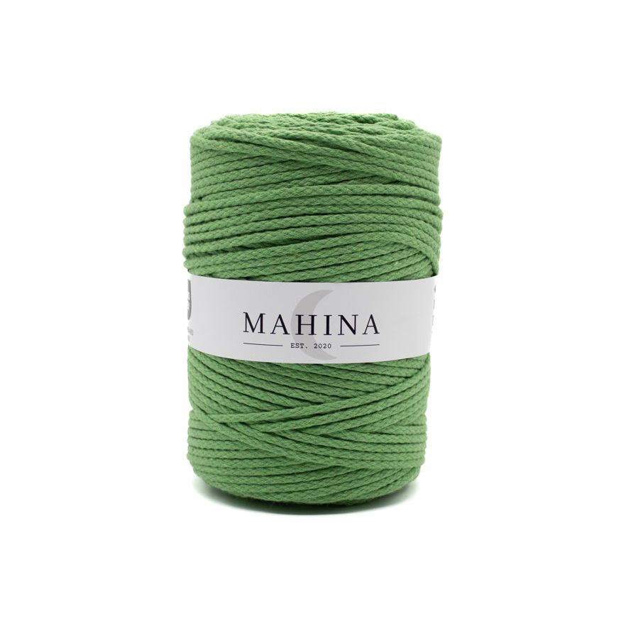 MAHINA Garn 4mm geflochten Apfelgrün 200m - Garne > Baumwollgarne > Pferdeseile > Geflochten > 4mm > 200m von mahina
