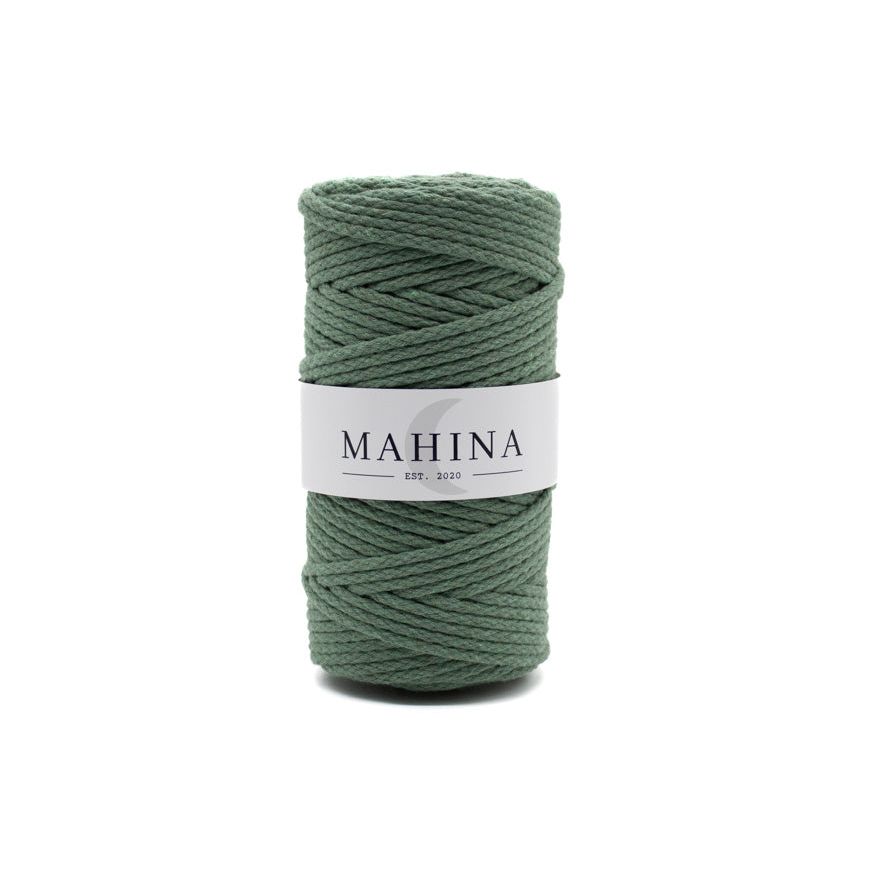 MAHINA Garn 4mm geflochten Jadegrün 100m - Garne > Baumwollgarne > Pferdeseile > Geflochten > 4mm > 100m von mahina