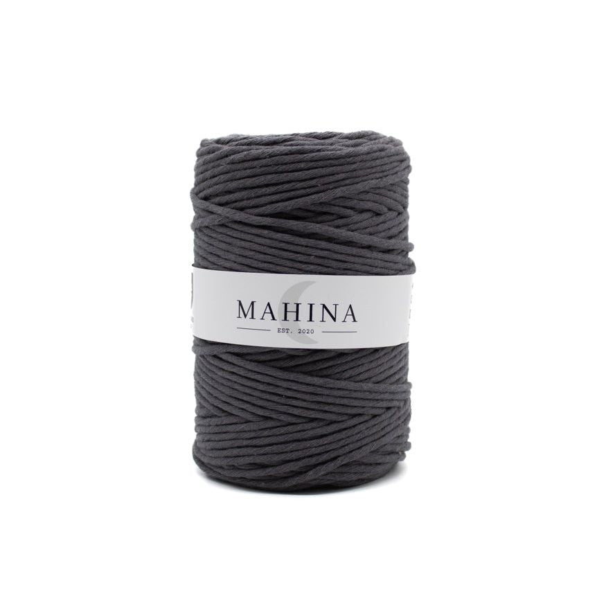 MAHINA Garn 4mm gezwirnt Anthrazit 200m - Garne > Baumwollgarne > Pferdeseile > Gezwirnt > 4mm > 200m von mahina
