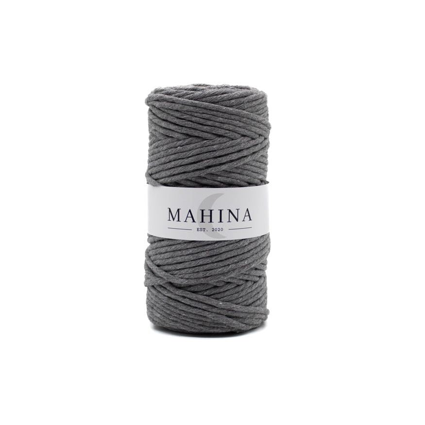 MAHINA Garn 4mm gezwirnt Mittelgrau 100m - Garne > Baumwollgarne > Pferdeseile > Gezwirnt > 4mm > 100m von mahina