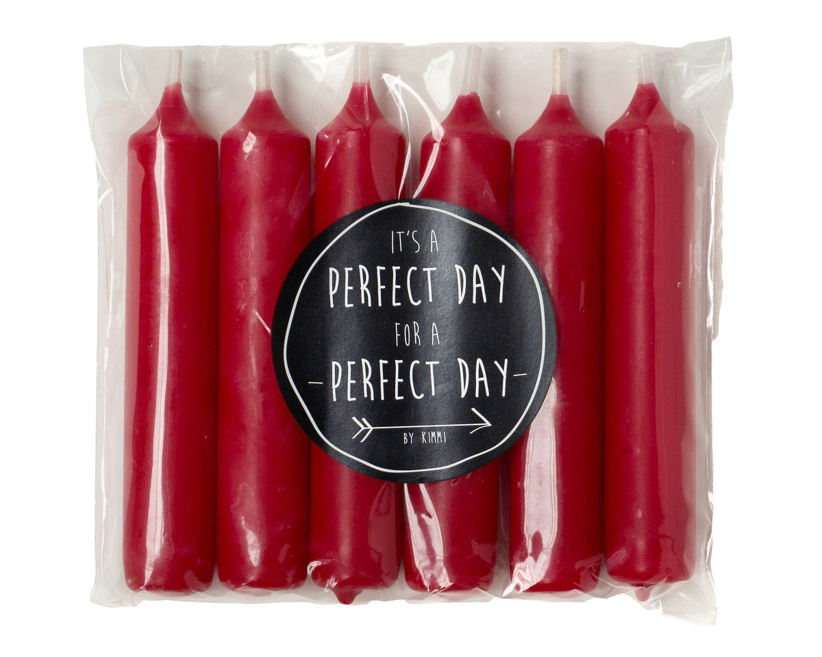 Kerze "Cadeau" 2,1x12cm 6 Stück 15 Farben - Interior > Dekoration > Kerzen von mahina