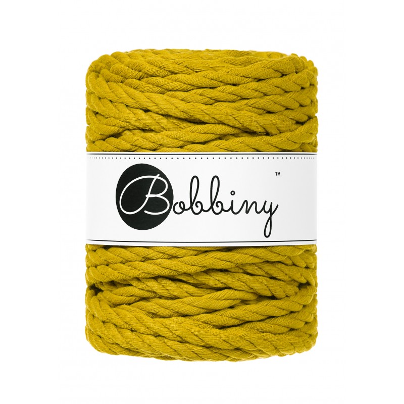 Bobbiny Makramee Garn 9mm 3ply Spicy Yellow 30m - mahina