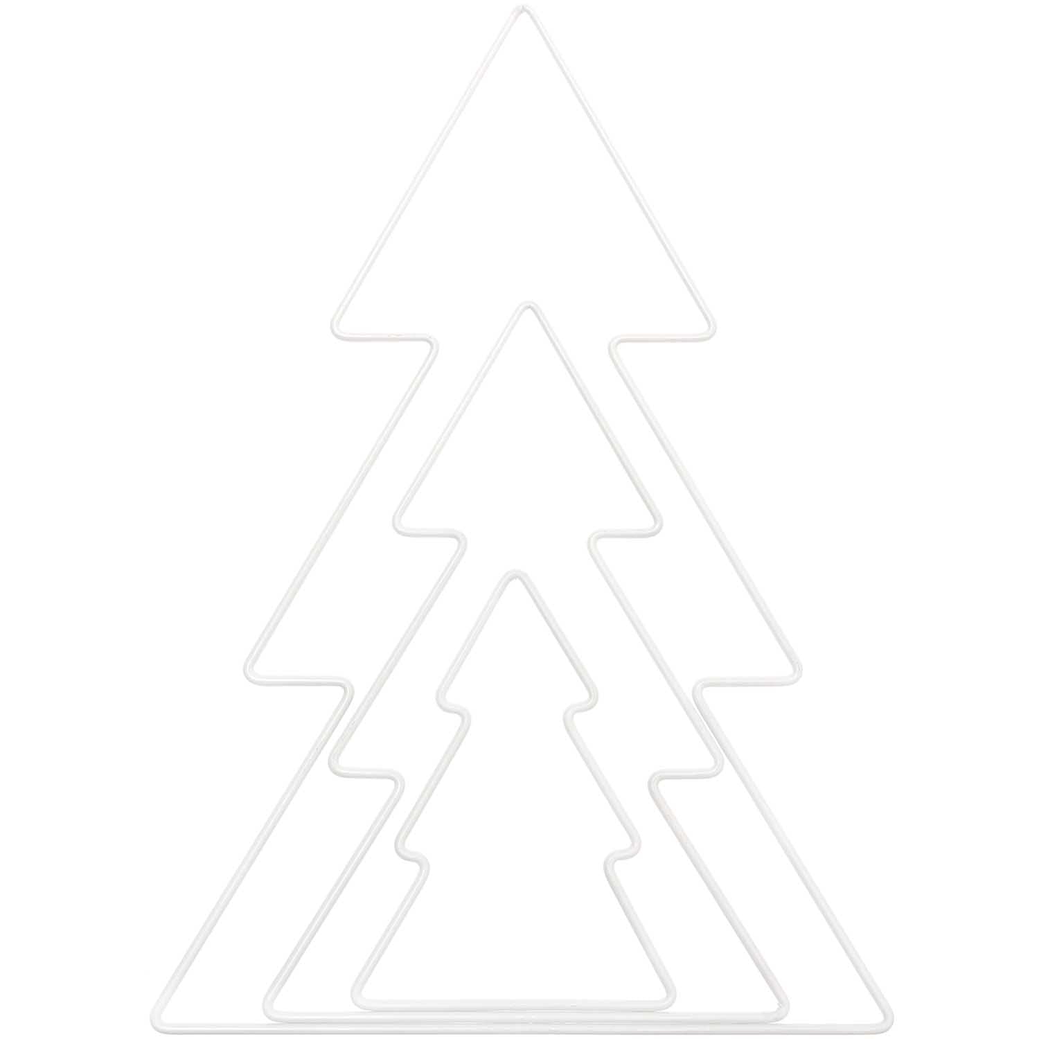 Metallring "Tannenbaum" weiß 3 Größen - Bastelbedarf -> Metall -> Metallringe -> Sonstige Formen von mahina