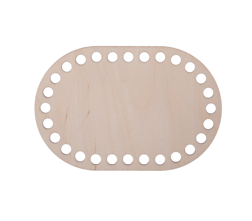 Häkelboden "Abgerundetes Rechteck kurz" Birkenholz 7 Größen - Bastelbedarf -> Häkeln und Stricken -> Häkelboden von mahina