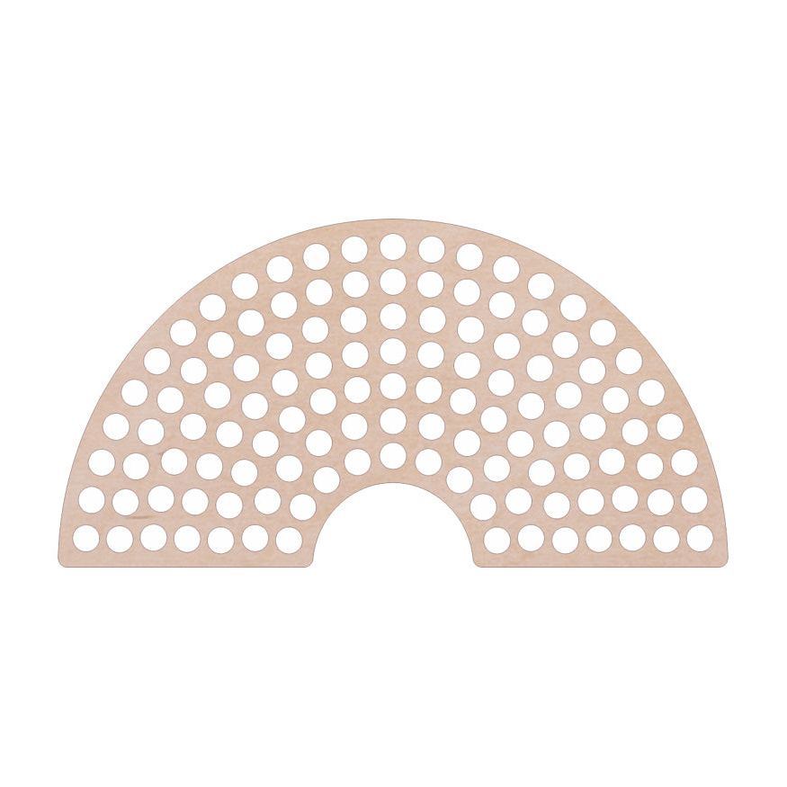 Häkelboden "Regenbogen" aus Birkenholz, 12x25cm - Bastelbedarf -> Häkeln und Stricken -> Häkelboden von mahina