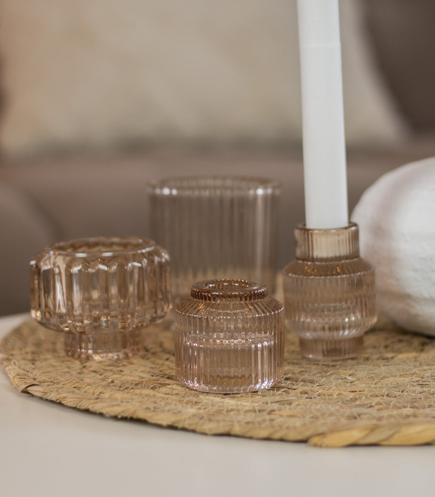 Teelichtglas/Kerzenhalter "Fio", verschiedene Farben - Interior > Dekoration > Teelichtglas von mahina