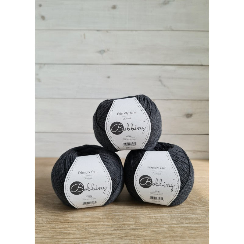 Bobbiny Friendly Yarn Charcoal 100g - Garne > Bobbiny > Friendly Yarn von mahina