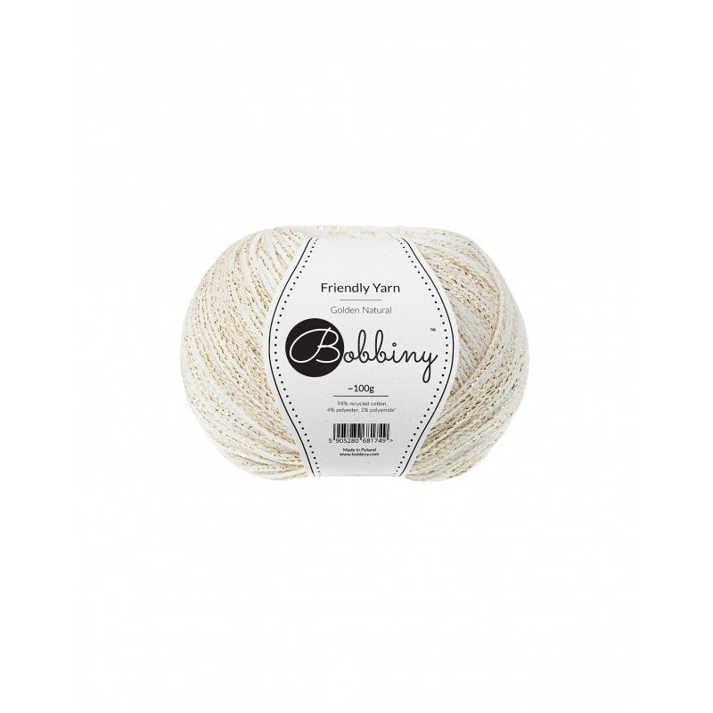Bobbiny Friendly Yarn Golden Natural 100g - Garne > Bobbiny > Friendly Yarn von mahina